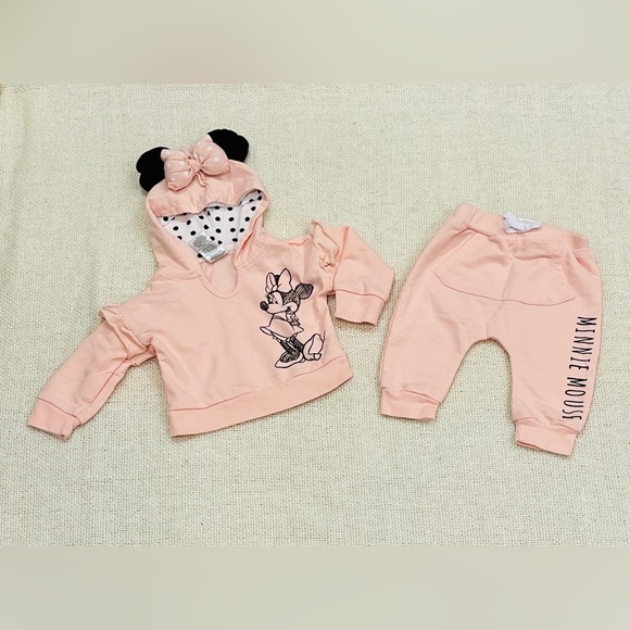 Disney Other - Baby girl clothes. 3-6 months. Hoodie and pants set. Disney Baby